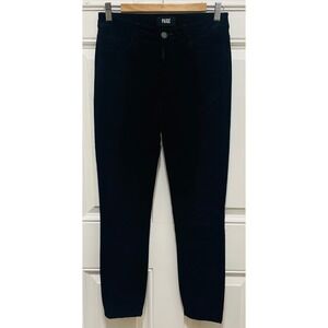 Paige Velvet Skinny Pants Black‎ High Rise Casual Everyday Size 27